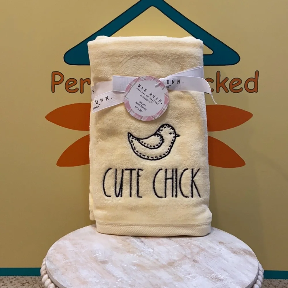 Rae Dunn CUTE CHICK Hand Towels